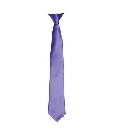 Premier Colors Mens Satin Clip Tie (Rich Violet) (One Size)