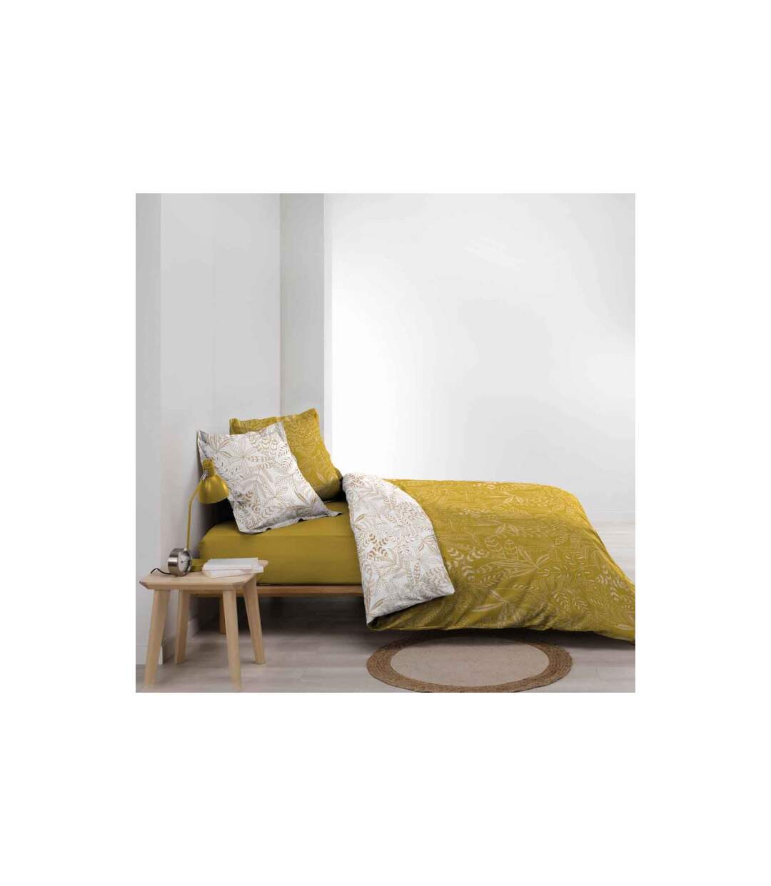 Parure de Lit 3 Pièces Belflor 260x240cm Jaune