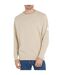 Mens Natural Structure Crew Neck Sweatshirt Beige Calvin Klein-1