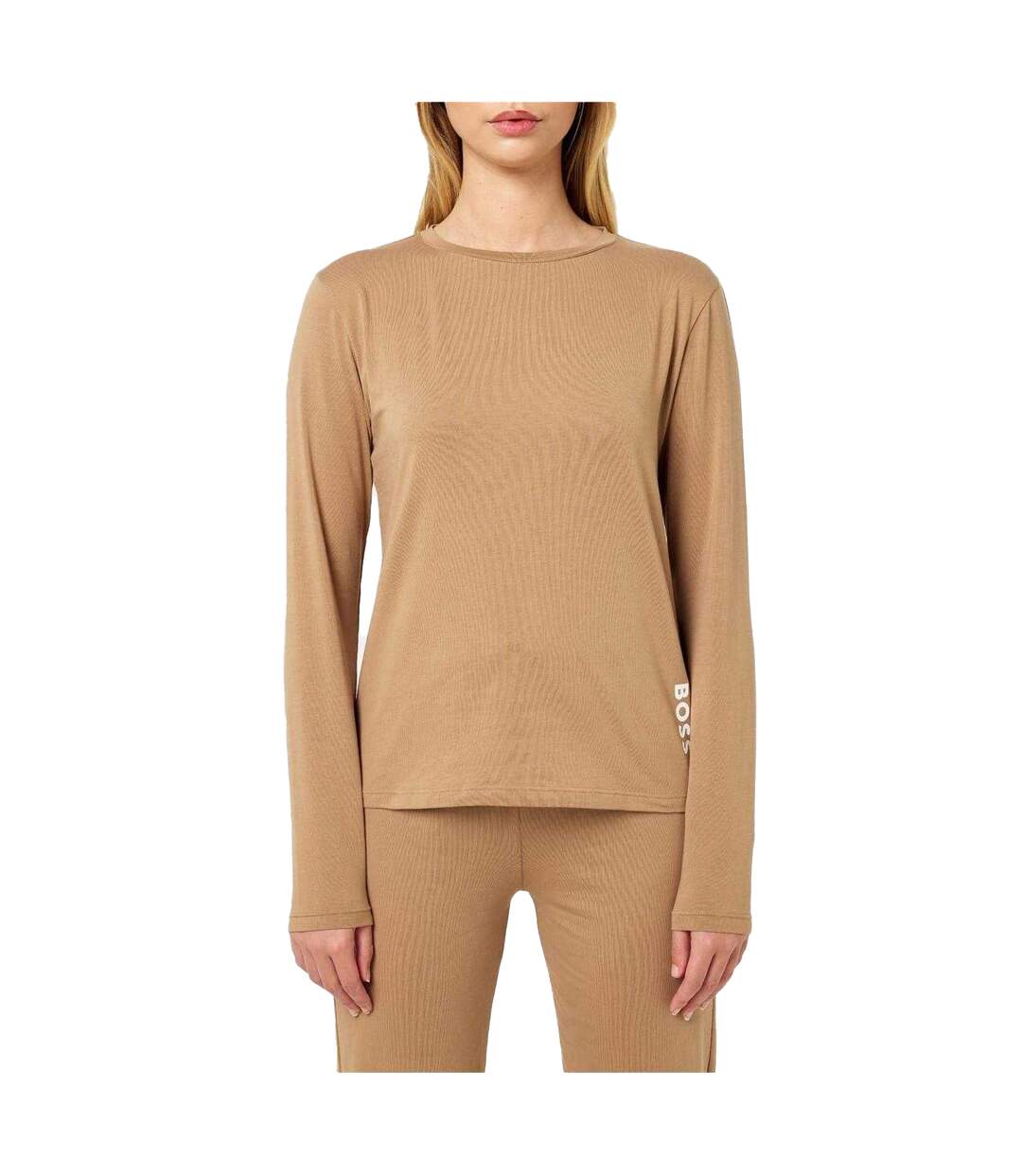 Ensemble De Pyjama Long Femme Beige Boss-3