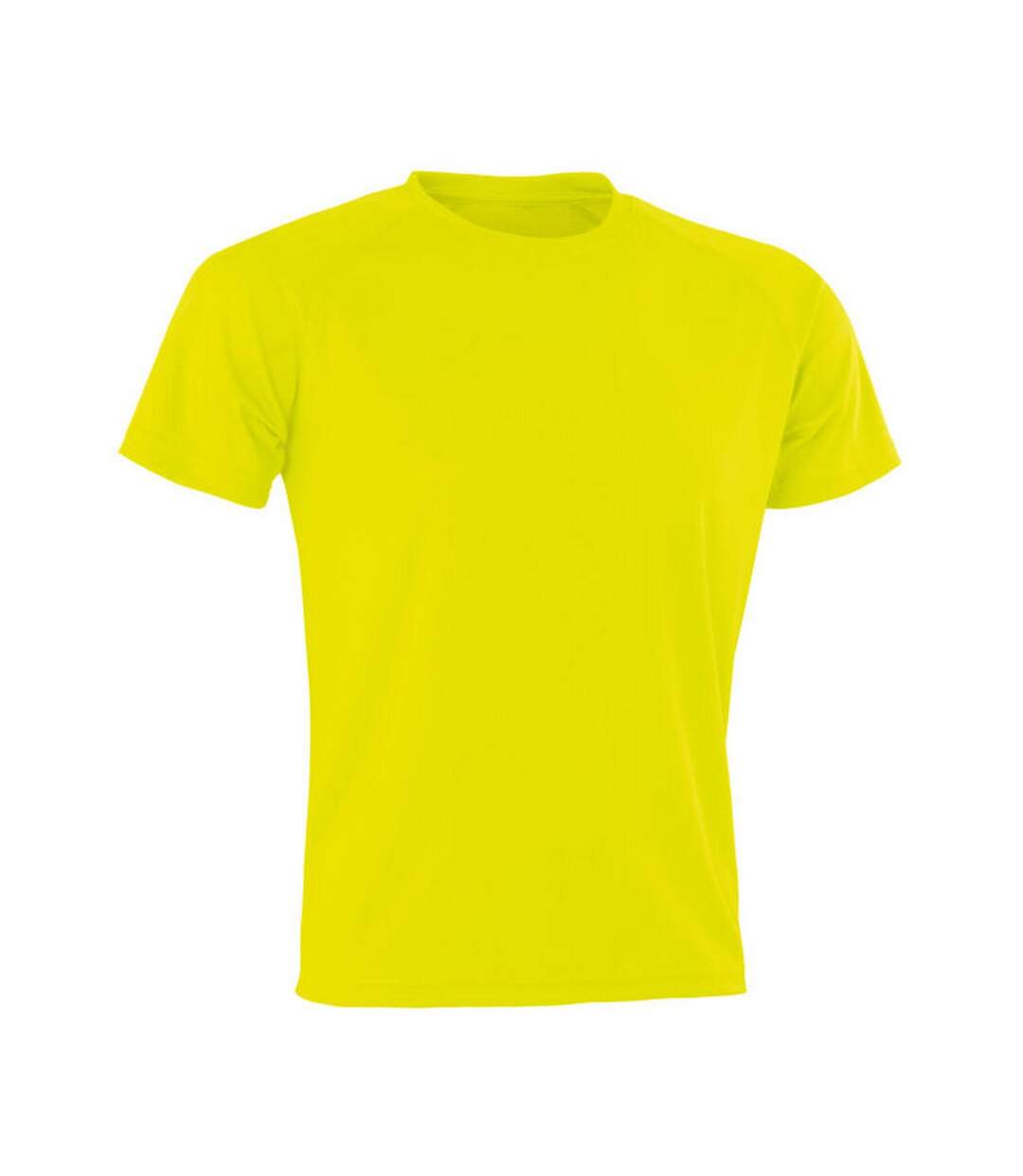 T-shirt Impact Aircool Pour Hommes Jaune Fluo Spiro-1