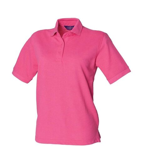 Henbury Womens/Ladies Pique Polo Shirt (Fuchsia) - UTPC6416