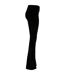 Womens/ladies Velvet High Waist Bootcut Leggings Black Urban Classics-4