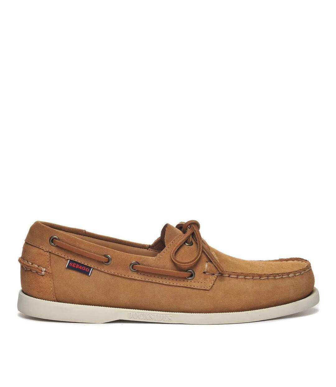 Womens/ladies Portland Flesh Out Leather Boat Shoes Brown Cognac Sebago-1