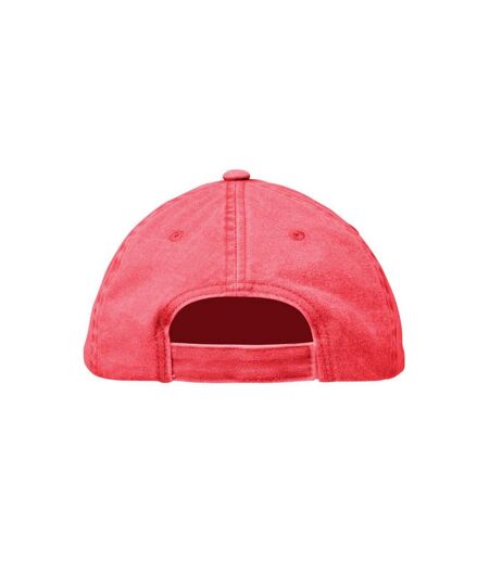 Unisex Adult Beau 6 Panel Baseball Cap Red MidOcean
