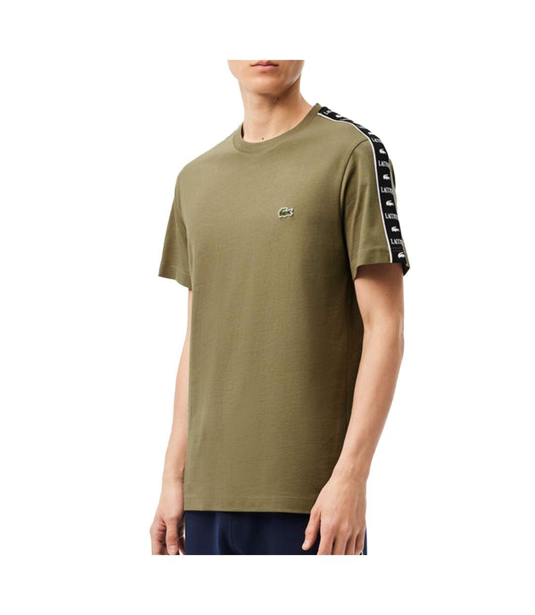 T-shirt kaki homme lacoste th7404-1