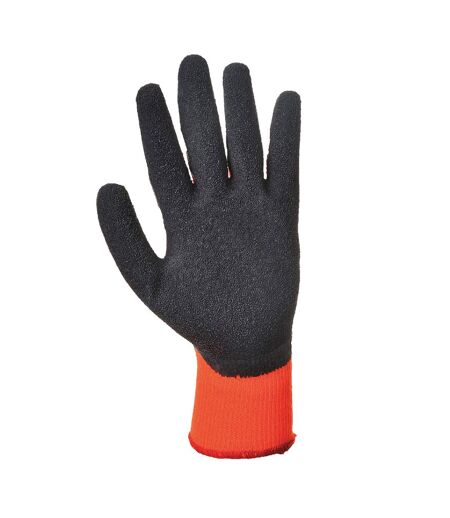 Unisex adult thermal grip gloves m orange Portwest