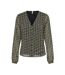 Blouse verte/noire à motifs femme only sierra-1