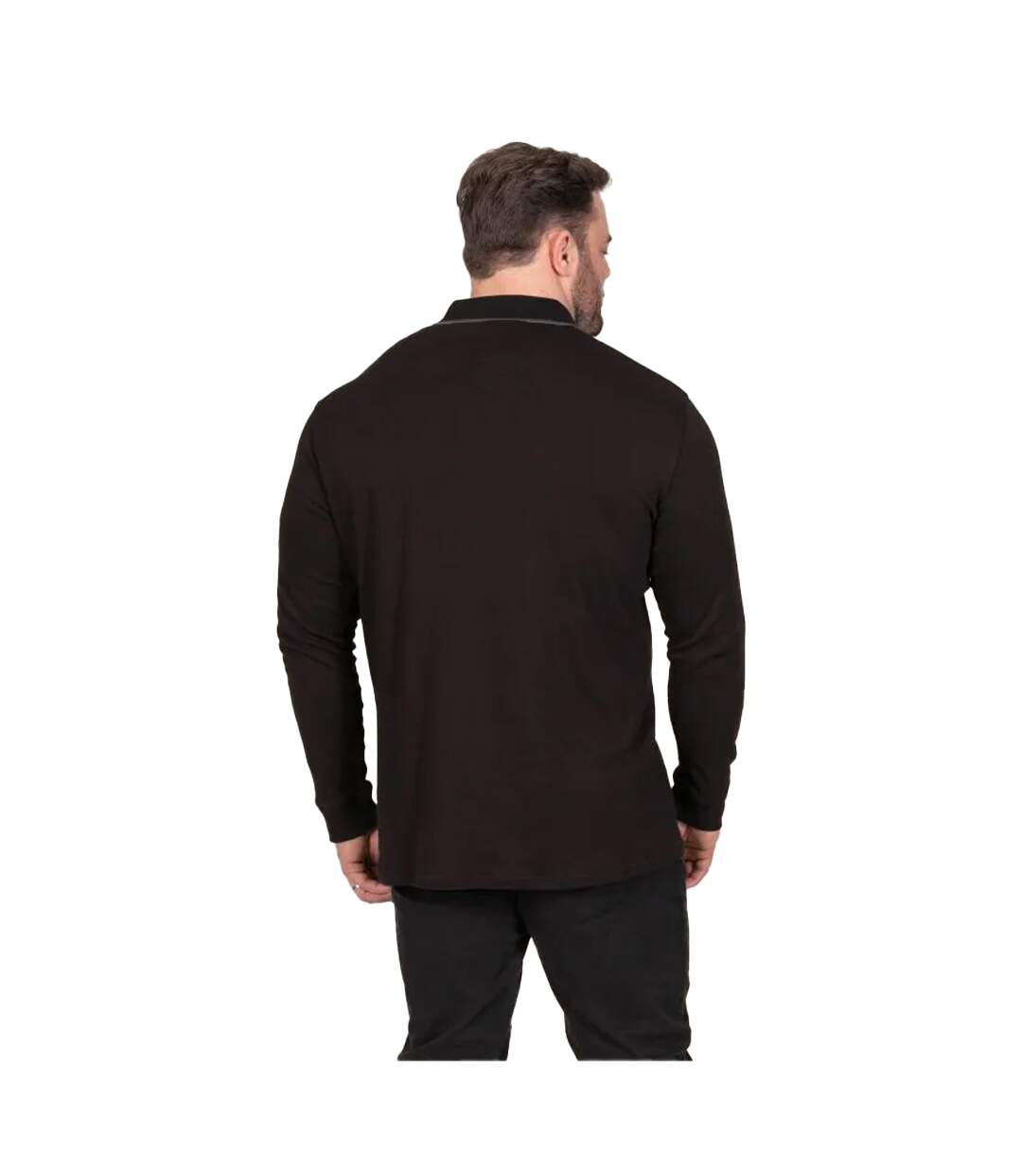 Polo Manches Longues Tyler D555 Homme Noir Duke-3