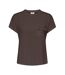 T-Shirt marron  femme jdy ilse pocket-1