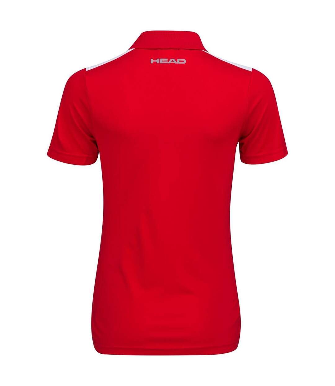 Womens/ladies Club Tech Polo Shirt Red White Head-3