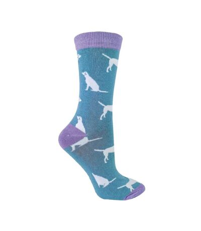 1 Pack Ladies Novelty Dog Pattern Bamboo Socks