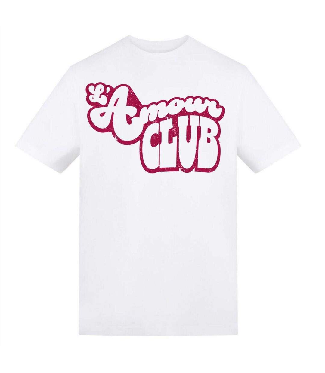 Unisex Adult Amour Club T-shirt White AWD-1