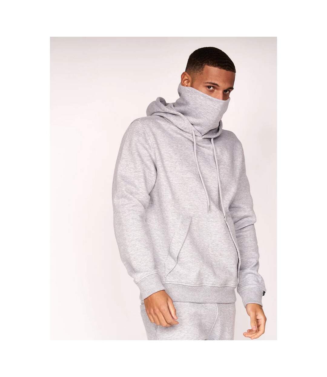 Duck and Cover Mens Meleweres Snood Collar Hoodie (Grey Marl) - UTBG993-4