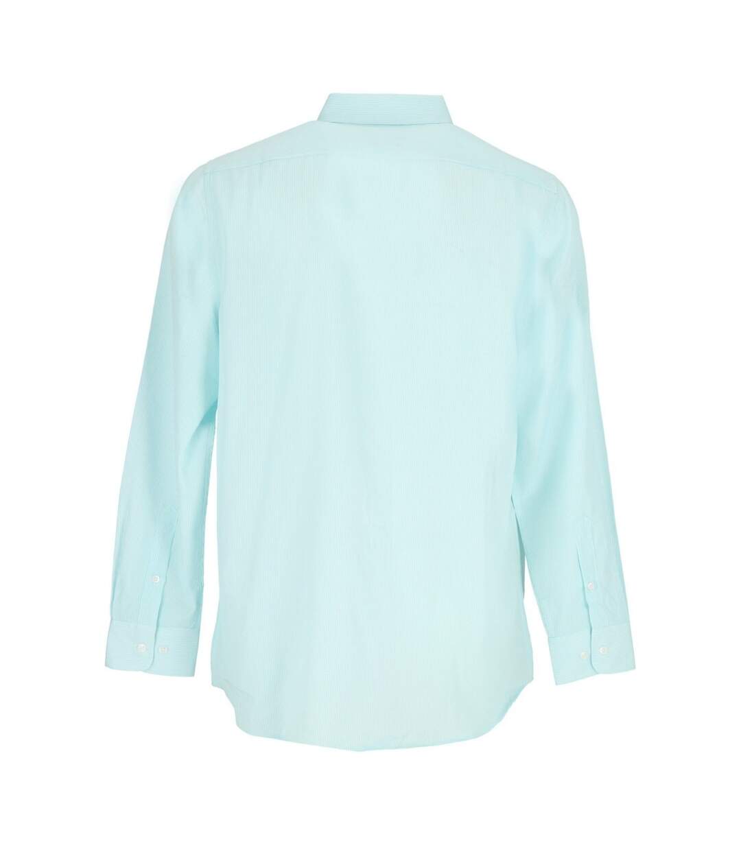 Mens Stripe Long-sleeved Shirt White Light Green Scotch And Soda-2