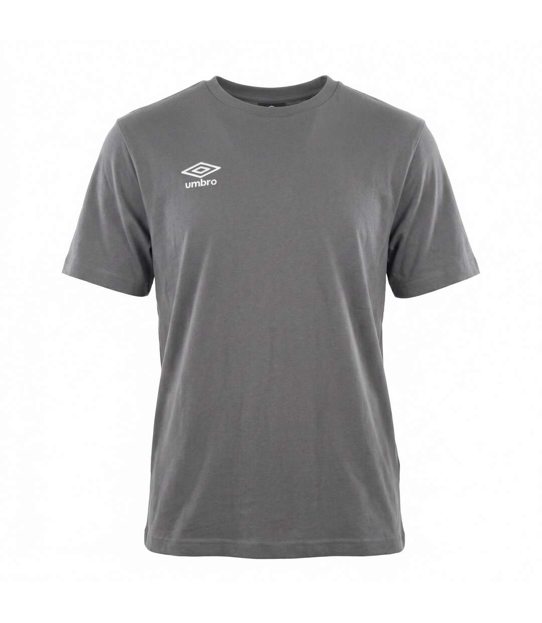 Tee shirt homme col rond chiné en coton 160GSM et logo imprimé 618292 Umbro-1