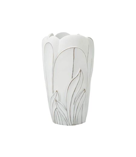 Vase Déco en Résine Gardy 48cm Blanc