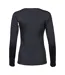 Womens/ladies Interlock Long-sleeved T-shirt Dark Grey Tee Jays-2
