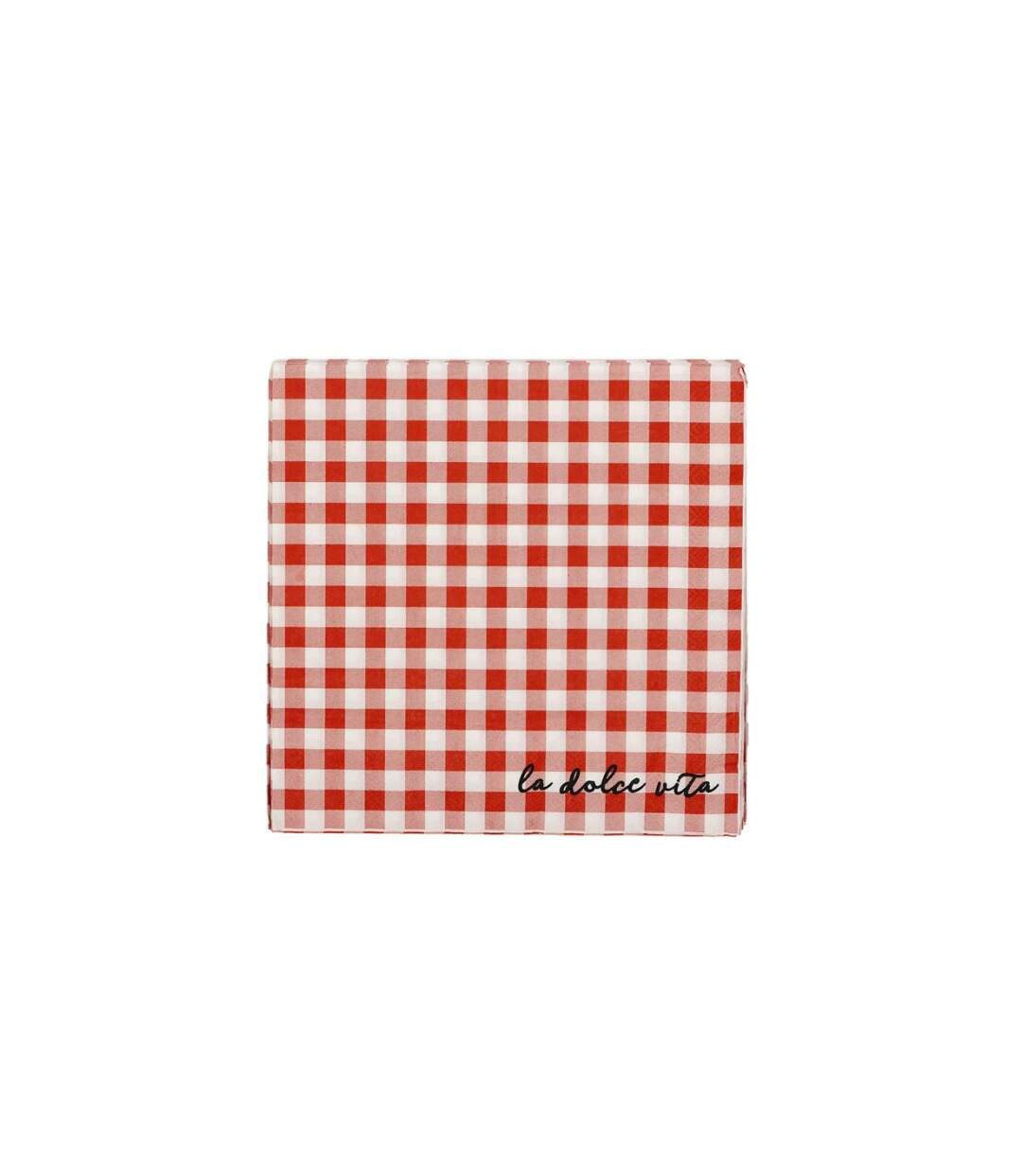 Lot de 20 Serviettes en Papier Dolce Vita 33x33cm Rouge-2