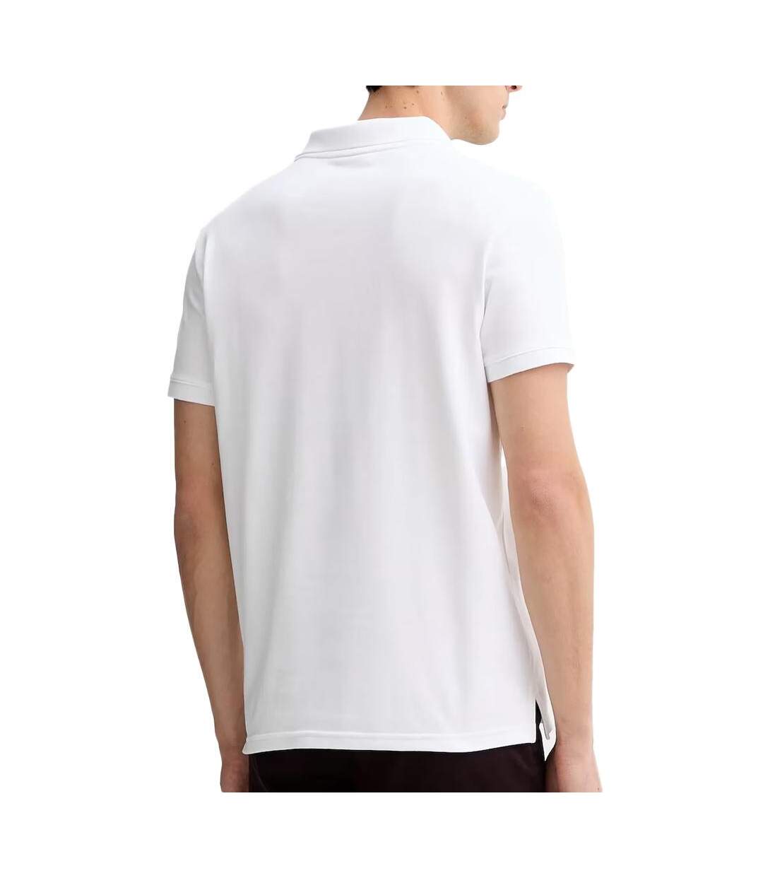 Polo blanc homme calvin klein jeans refined-2