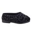 GBS Nola Extra Wide Fit Ladies Slipper / Womens Slippers (Black) - UTFS123