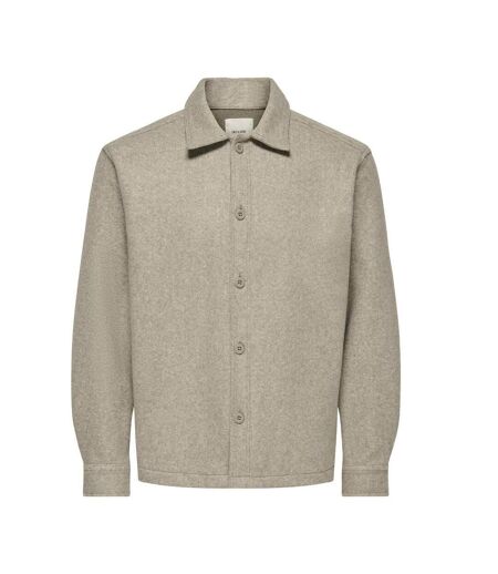 Chemise beige homme only & sons stavi ash