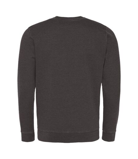 AWDis Hoods Mens Long Sleeve Washed Look Sweatshirt (Washed Charcoal) - UTRW5369