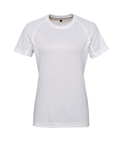 Tri Dri Womens/Ladies Panelled Crew Neck T-Shirt (White)