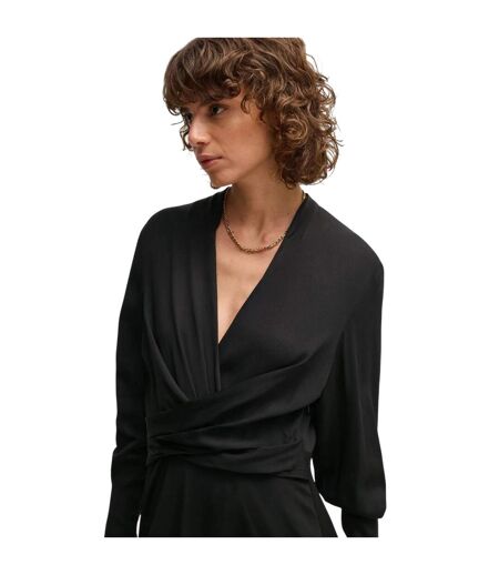 Womens/ladies Dimkai Wrap Dress Black Boss
