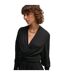 Womens/ladies Dimkai Wrap Dress Black Boss-3