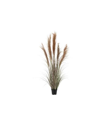 Herbe de Pampas Artificielle en Pot 5 Têtes 147cm Vert & Orange