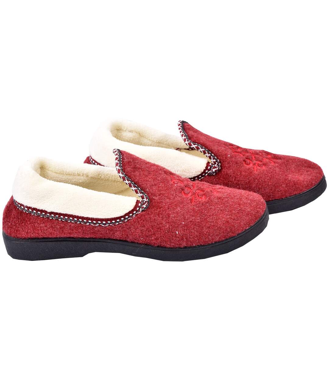 CHARENTAISE Femme Pantoufle PREMIUM 24K88R3 BORDEAUX-2