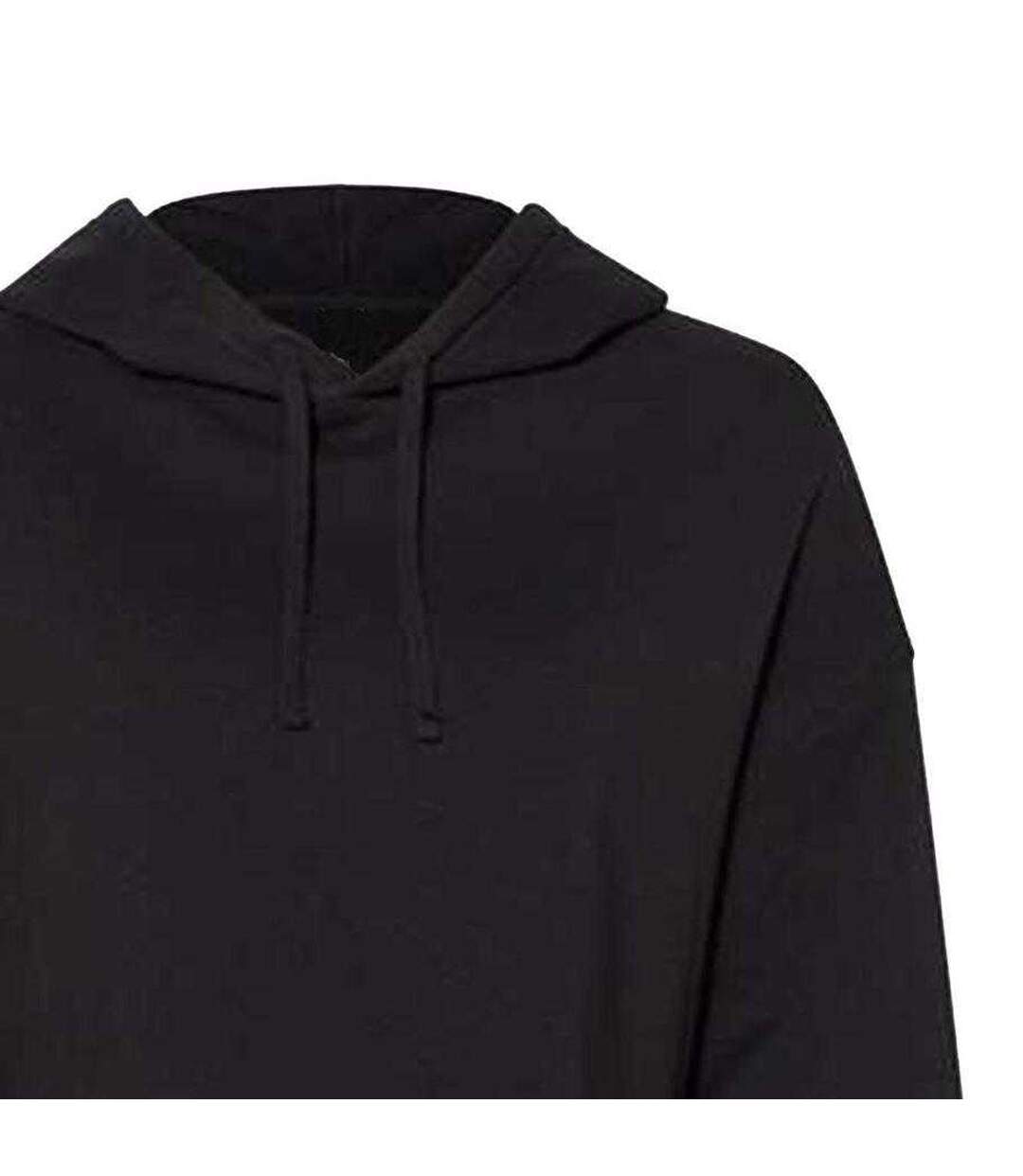 Sweat À Capuche Avec Cordons Motif/style Court Femme Noir Miso-3