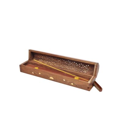 Paris Prix - Boîte à Encens En Bois oliban 30cm Naturel