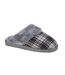 Sleepers Womens/Ladies Leyla Checked Slippers (Black/Gray) - UTDF2151
