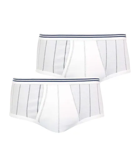 Lot de 2 slips taille haute ouvert Coton mercerisé Eminence