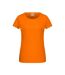 T-shirt Basic Femme Orange James And Nicholson-1
