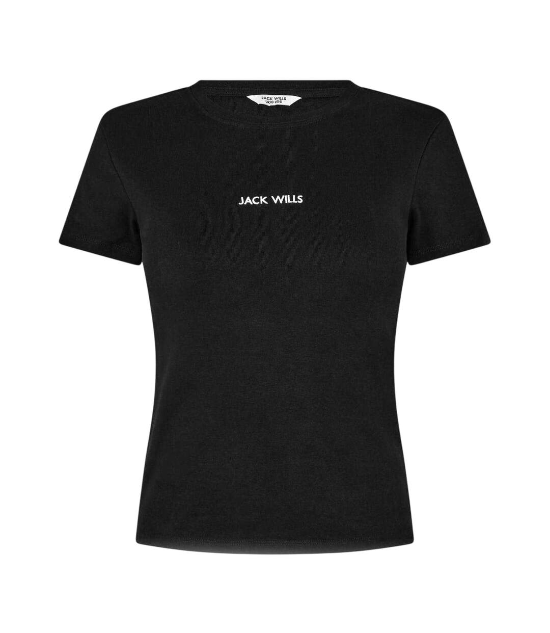 Womens/ladies Cotton T-shirt Black Jack Wills-2