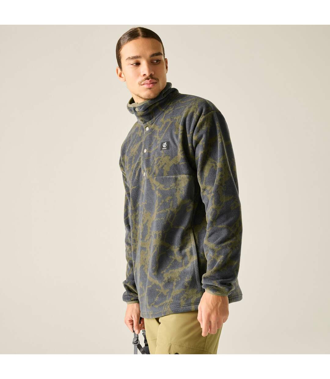 Mens Cracked Effect Fleece Top Martini Olive Dare 2B-1