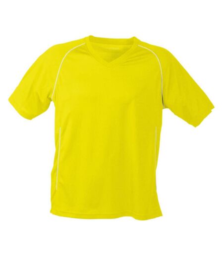 T-shirt Team Adulte Jaune Noir James And Nicholson