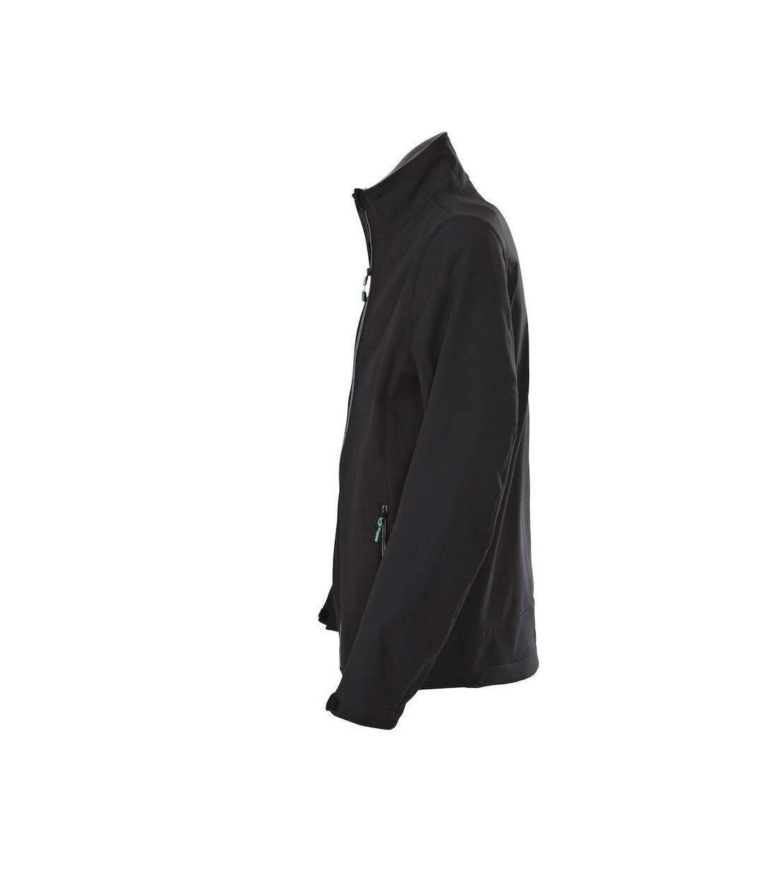 Mens Trial Soft Shell Jacket Black Printer-3