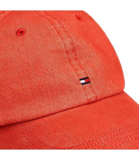 Mens Cotton Baseball Cap Brick Red Tommy Hilfiger