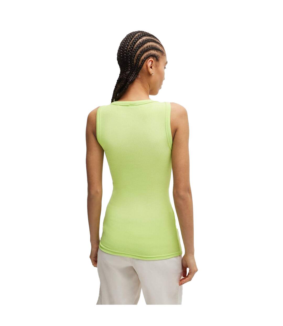 Womens/ladies c_ematite slim tank top green Boss-2