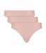 Lot de 3 Strings Rose Femme Calvin Klein Jeans Thong - M