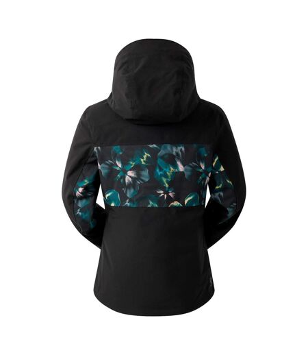 Womens/ladies Iced Waterproof Ski Jacket Black Electric Dare 2B