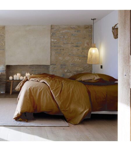 Taie d'oreiller uni percale de coton MANOIR