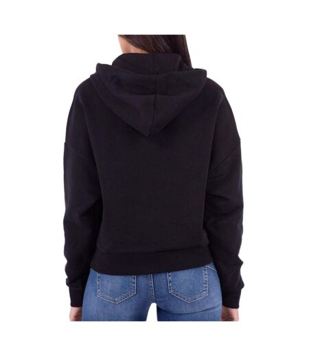 Sweat Noir Femme Guess Iconic Hood - L