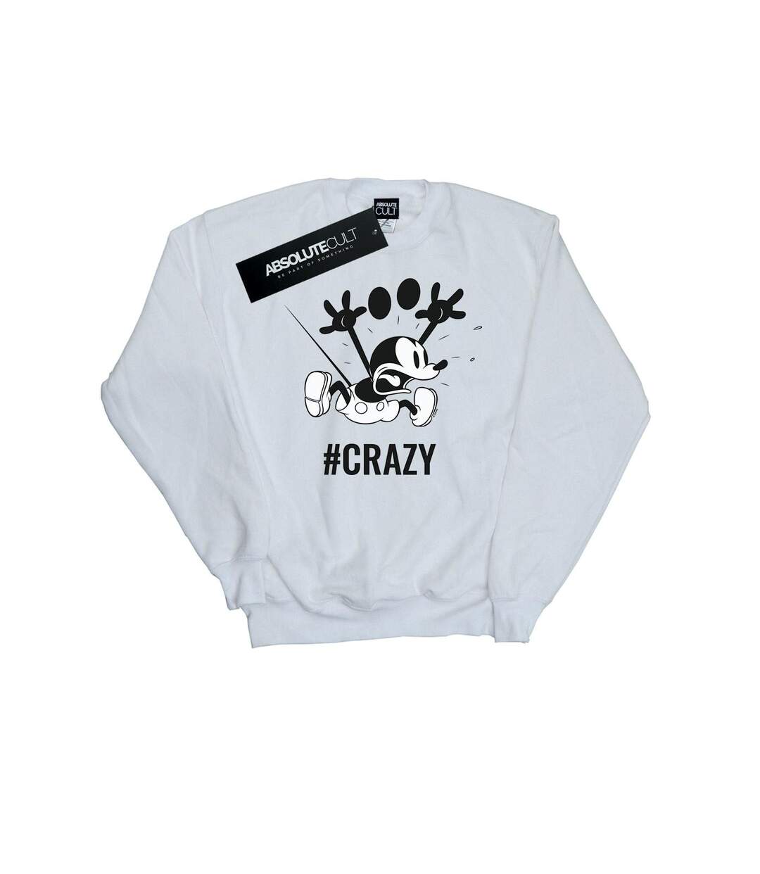 Disney Sweatshirt Mickey Mouse #Crazy Femme/Femme (Blanc) - UTBI27055-1