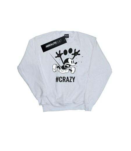 Disney Sweatshirt Mickey Mouse #Crazy Femme/Femme (Blanc) - UTBI27055