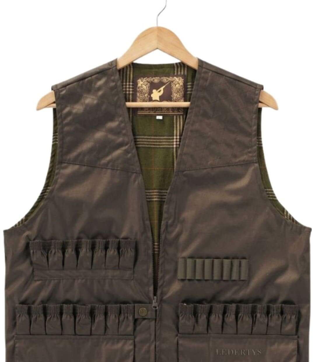 Gilet de Chasse LEDERTYS Impercoat LY0209 – Carnier Détachable PVC, Cartouchière et Protection Impercoat-2